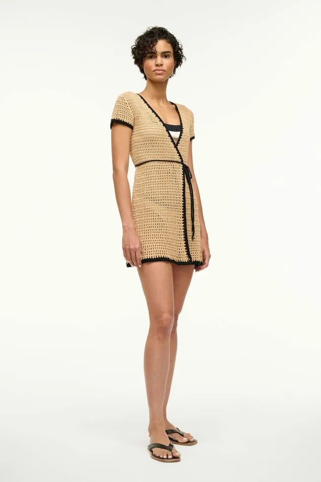 STAUD SPRITZ COVERUP DRESS Natural Women Swim STAUD SPRITZ COVERUP DRESS Natural Women Swim
