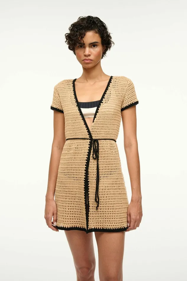 STAUD SPRITZ COVERUP DRESS Natural Women Swim STAUD SPRITZ COVERUP DRESS Natural Women Swim