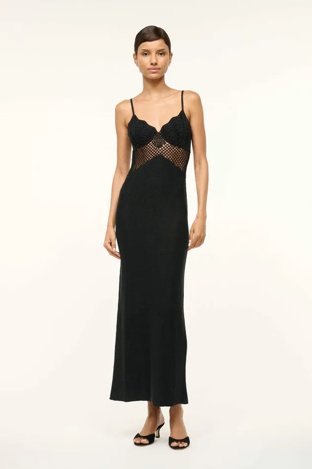 STAUD TARA DRESS Black Women Dresses