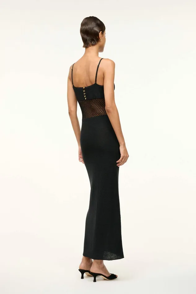 STAUD TARA DRESS Black Women Dresses STAUD TARA DRESS Black Women Dresses