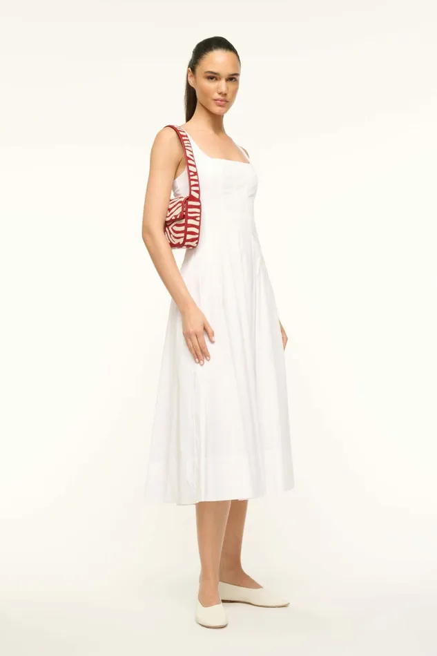 STAUD TOMMY BEADED BAG Scarlet White Women Shoulder STAUD TOMMY BEADED BAG Scarlet White Women Shoulder