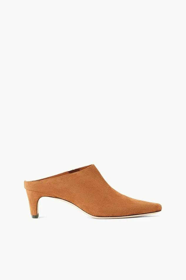 STAUD WALLY MULE Tan Suede Women Mules and Flats