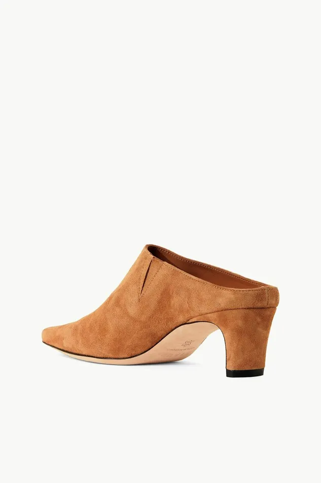 STAUD WALLY MULE Tan Suede Women Mules and Flats STAUD WALLY MULE Tan Suede Women Mules and Flats