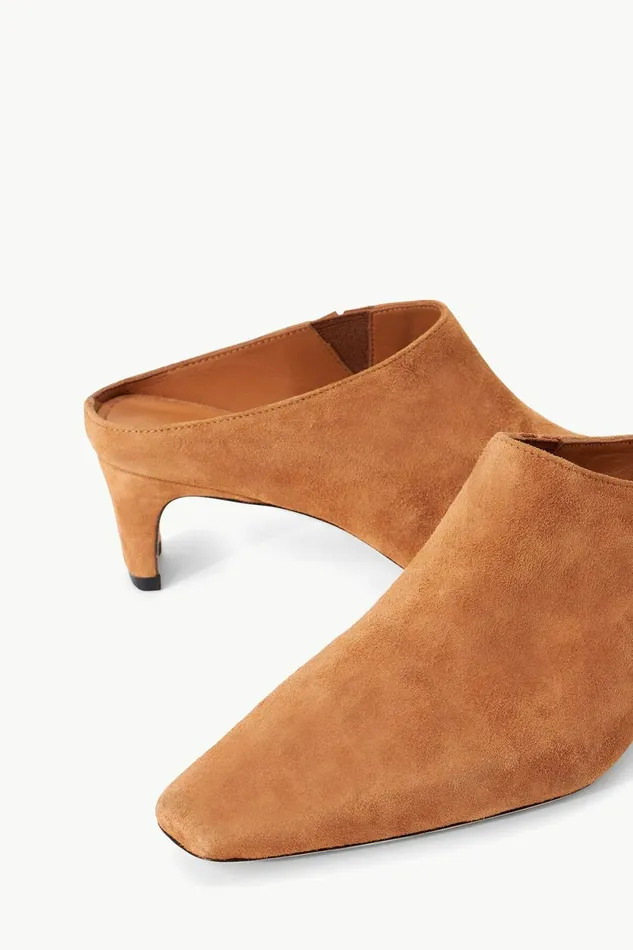 STAUD WALLY MULE Tan Suede Women Mules and Flats STAUD WALLY MULE Tan Suede Women Mules and Flats