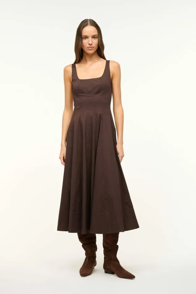 STAUD WELLS DRESS Earth Women Dresses