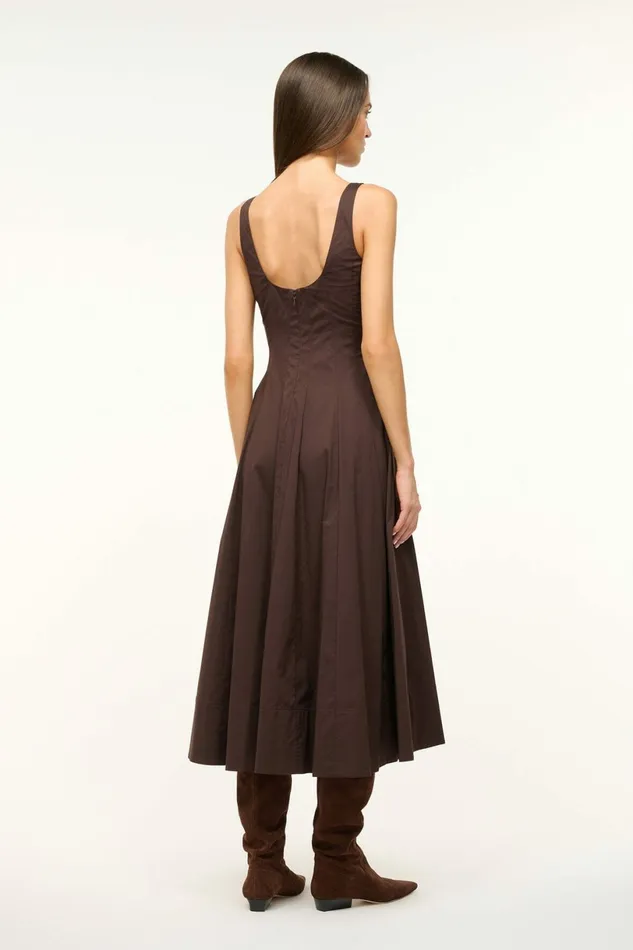 STAUD WELLS DRESS Earth Women Dresses STAUD WELLS DRESS Earth Women Dresses