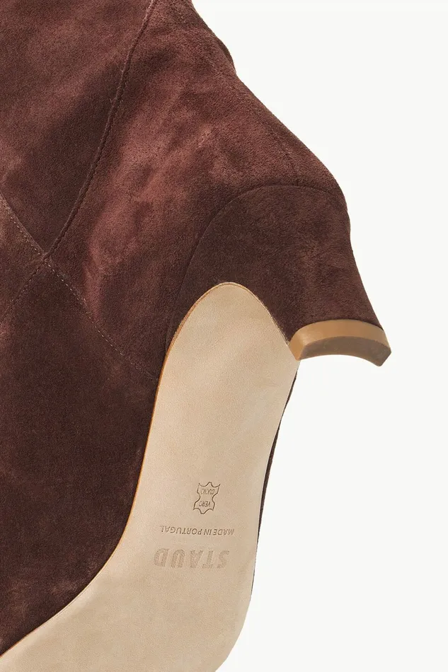 STAUD WESTERN WALLY BOOT Mahogany Suede Women Boots STAUD WESTERN WALLY BOOT Mahogany Suede Women Boots