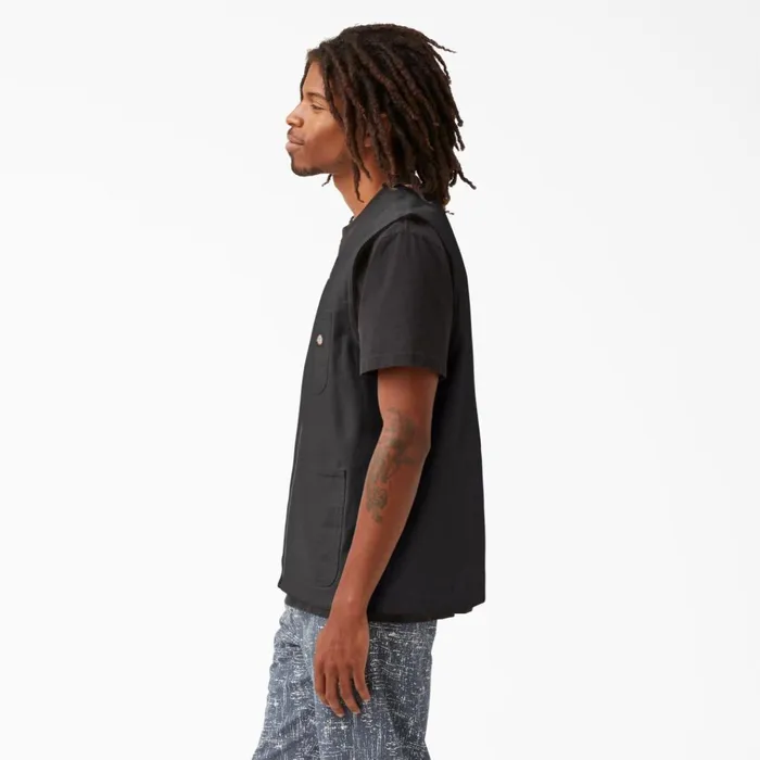 Stonewashed Duck Carpenter Vest Stonewashed Black Stonewashed Black sbk Men Dickies Vests Stonewashed Duck Carpenter Vest Stonewashed Black Stonewashed Black sbk Men Dickies Vests