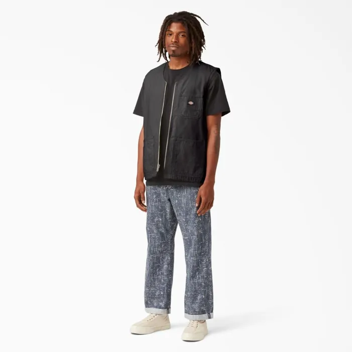Stonewashed Duck Carpenter Vest Stonewashed Black Stonewashed Black sbk Men Dickies Vests Stonewashed Duck Carpenter Vest Stonewashed Black Stonewashed Black sbk Men Dickies Vests