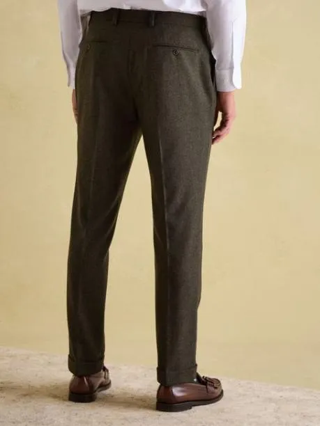 Suits and Tailoring Men Joules Green Slim Fit Texture Suit Trousers
