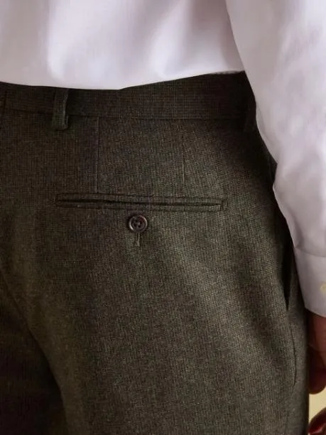 Suits and Tailoring Men Joules Green Slim Fit Texture Suit Trousers