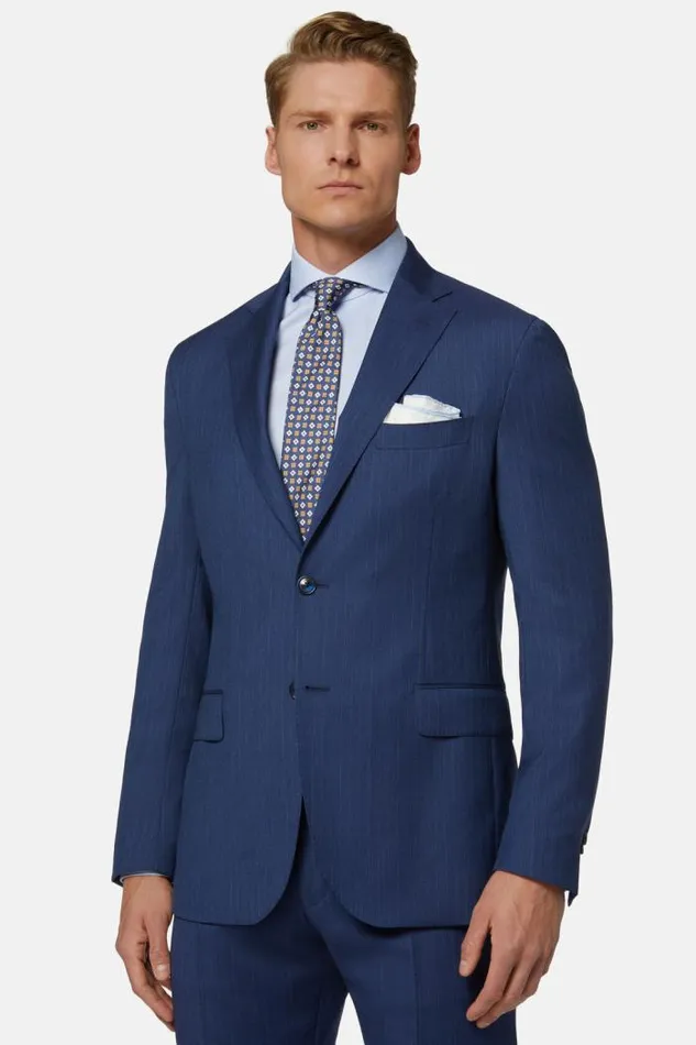 Suits Men Boggi Milano Blue Pinstripe Pure Wool Suit Navy Blue Suits Men Boggi Milano Blue Pinstripe Pure Wool Suit Navy Blue