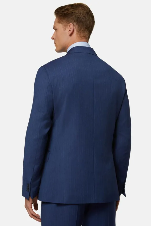 Suits Men Boggi Milano Blue Pinstripe Pure Wool Suit Navy Blue Suits Men Boggi Milano Blue Pinstripe Pure Wool Suit Navy Blue