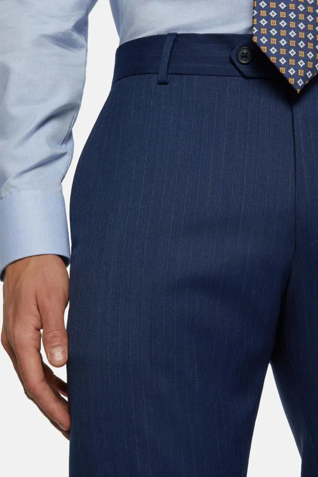 Suits Men Boggi Milano Blue Pinstripe Pure Wool Suit Navy Blue Suits Men Boggi Milano Blue Pinstripe Pure Wool Suit Navy Blue