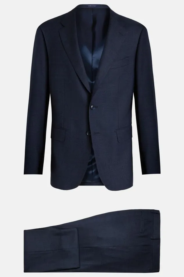 Suits Men Boggi Milano Micro Pattern Navy Suit In Wool Blue Suits Men Boggi Milano Micro Pattern Navy Suit In Wool Blue
