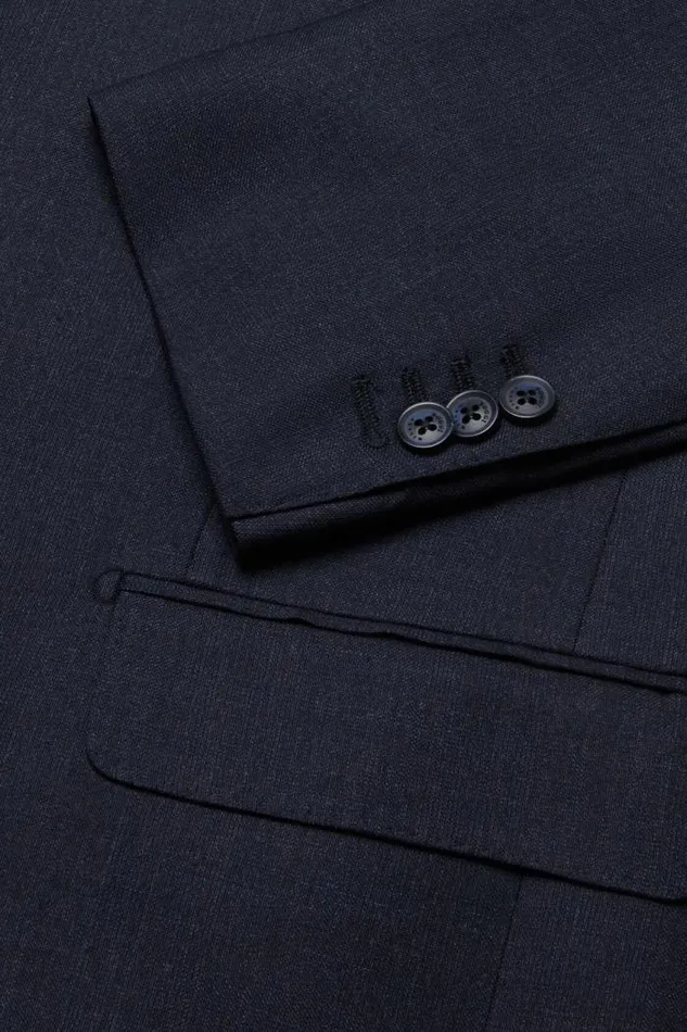 Suits Men Boggi Milano Micro Pattern Navy Suit In Wool Blue Suits Men Boggi Milano Micro Pattern Navy Suit In Wool Blue