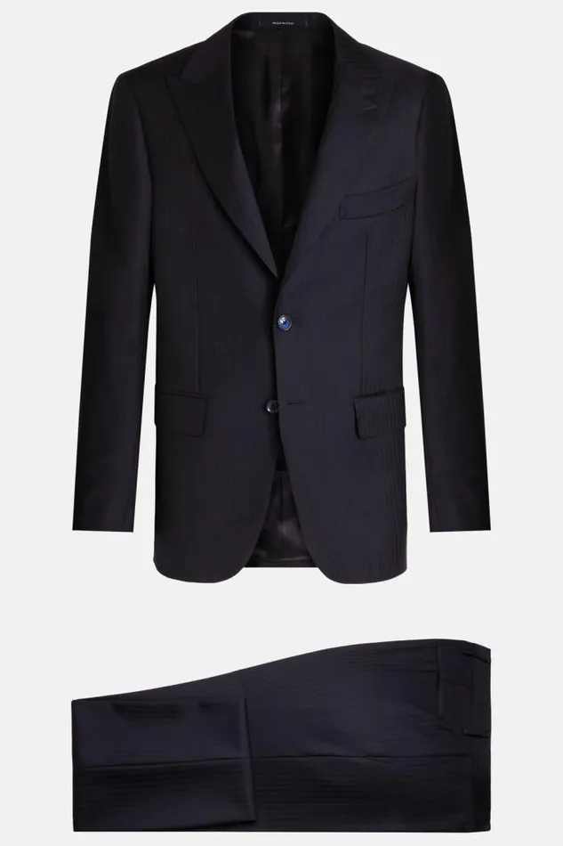 Suits Men Boggi Milano Navy Herringbone Weave Wool Peak Lapel Suit Navy Blue Suits Men Boggi Milano Navy Herringbone Weave Wool Peak Lapel Suit Navy Blue