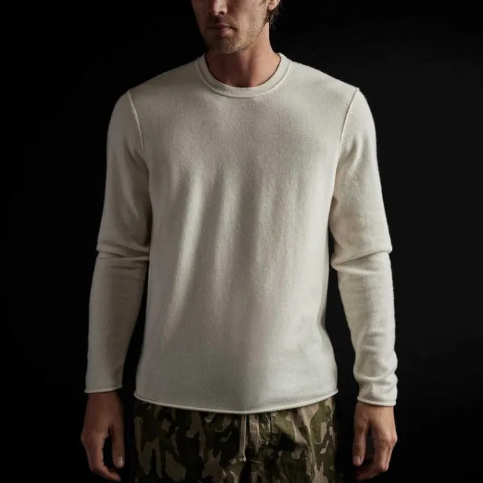 Sweaters Men James Perse Grateful Dead Recycled Cashmere Sweater Ivory