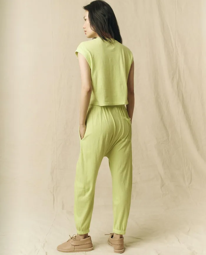 Sweatpants Women The Great The Jersey Jogger Pant Lime Zest