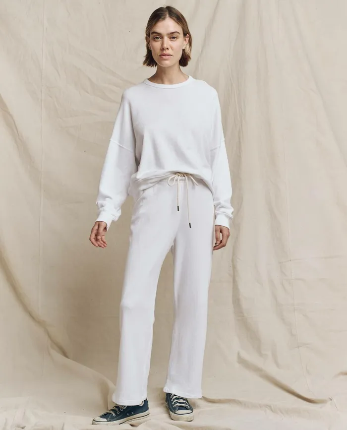 Sweatpants Women The Great The Lap Sweatpant Solid True White Sweatpants Women The Great The Lap Sweatpant Solid True White