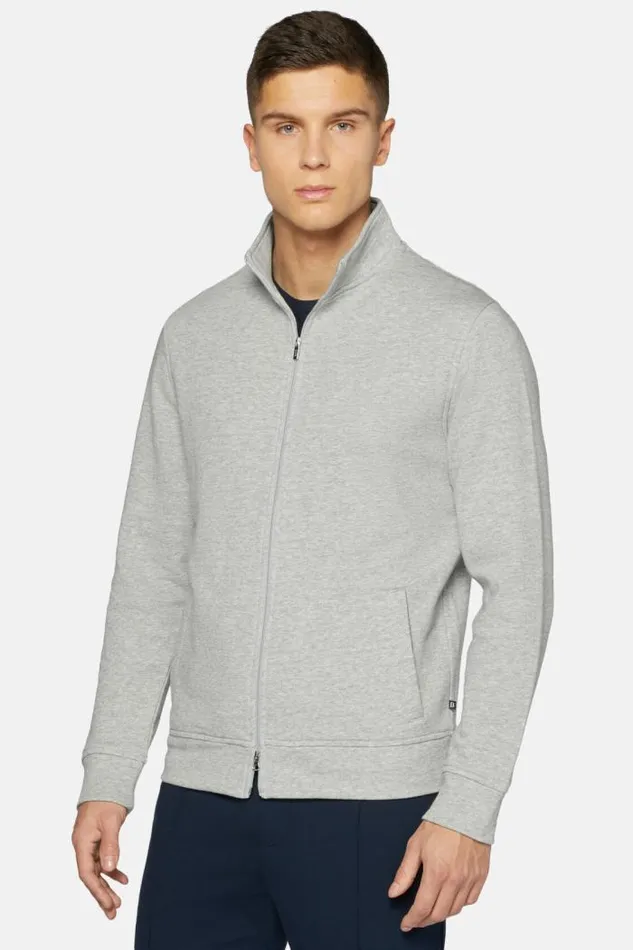 Sweatshirts And Joggers Men Boggi Milano Cotton Mixed Full Zip Sweater Grey Sweatshirts And Joggers Men Boggi Milano Cotton Mixed Full Zip Sweater Grey