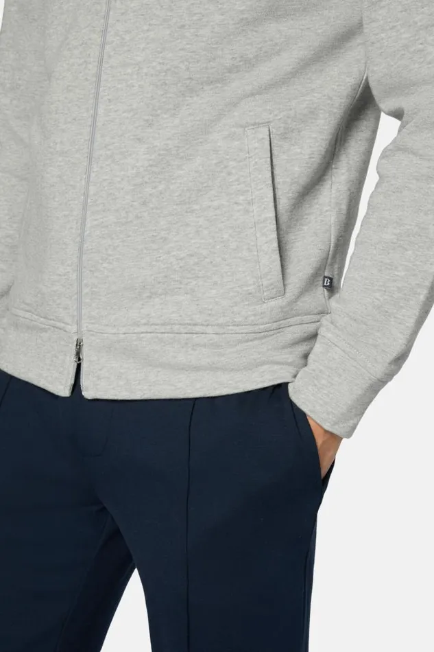 Sweatshirts And Joggers Men Boggi Milano Cotton Mixed Full Zip Sweater Grey Sweatshirts And Joggers Men Boggi Milano Cotton Mixed Full Zip Sweater Grey