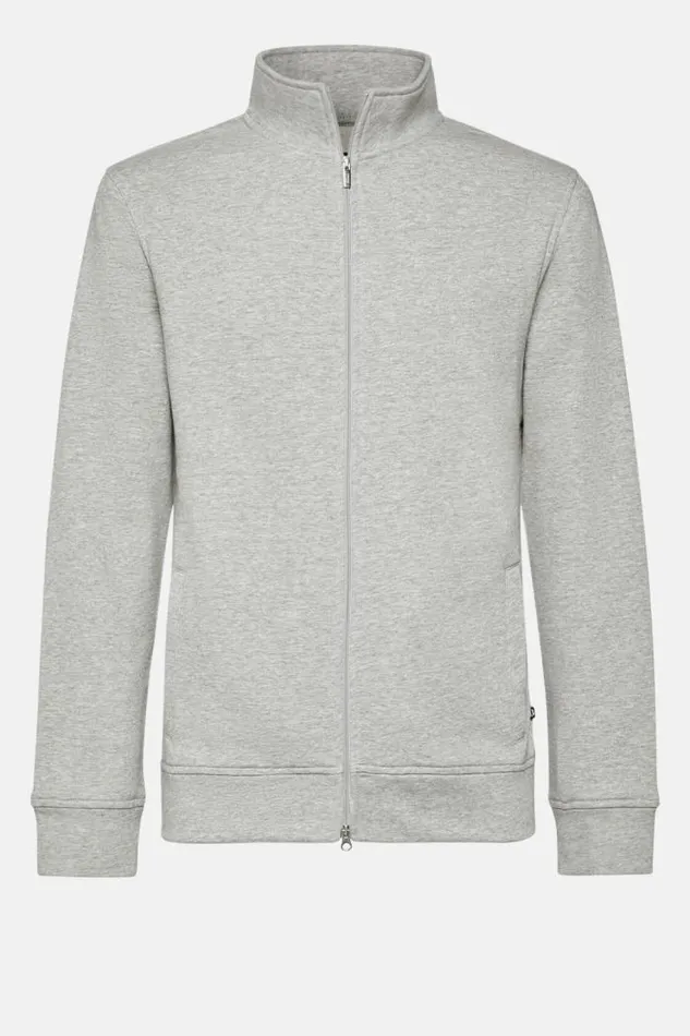 Sweatshirts And Joggers Men Boggi Milano Cotton Mixed Full Zip Sweater Grey Sweatshirts And Joggers Men Boggi Milano Cotton Mixed Full Zip Sweater Grey