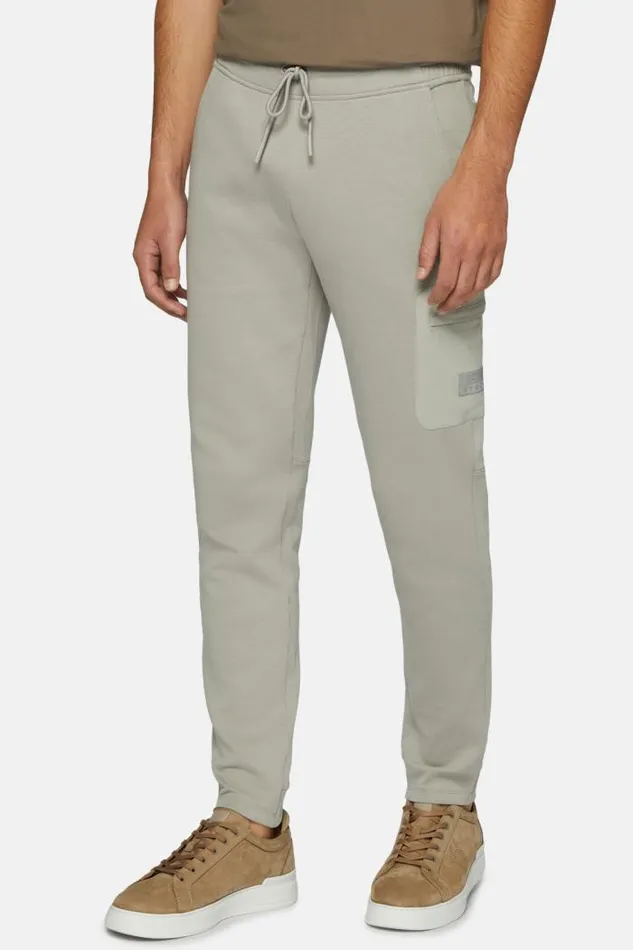 Sweatshirts And Joggers Men Boggi Milano Trousers In Lightweight Recycled Scuba Grey Sweatshirts And Joggers Men Boggi Milano Trousers In Lightweight Recycled Scuba Grey