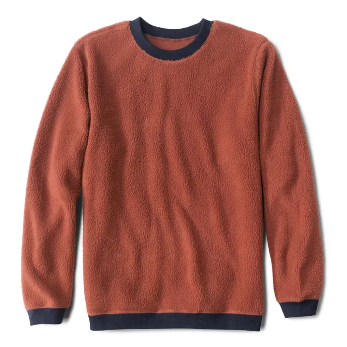 Sweatshirts Men Orvis Mountain Sunrise Sherpa Reversible Crewneck Sweatshirt Sedona