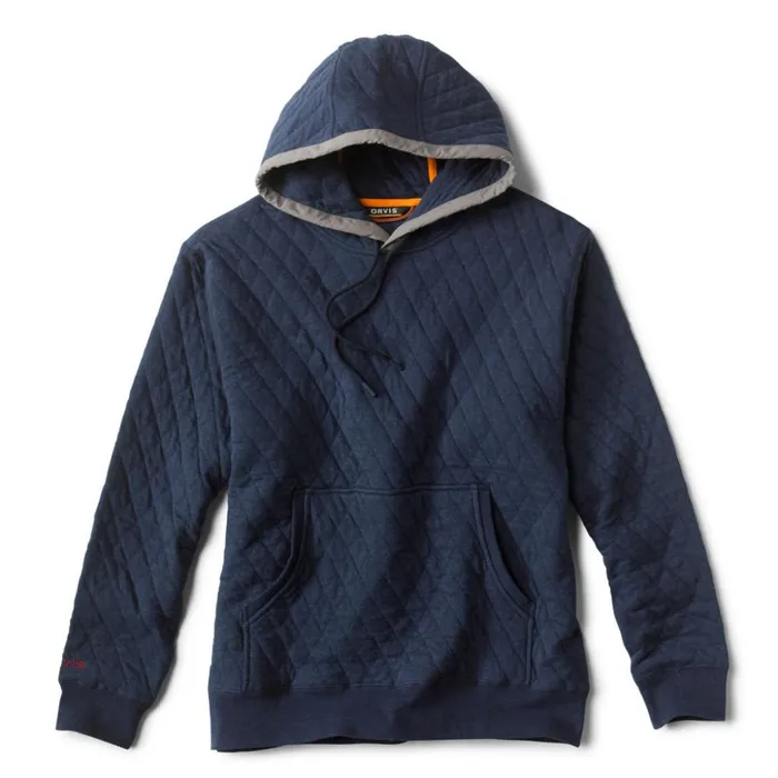 Sweatshirts Men Orvis Outdoor Quilted Hooded Sweatshirt Navy