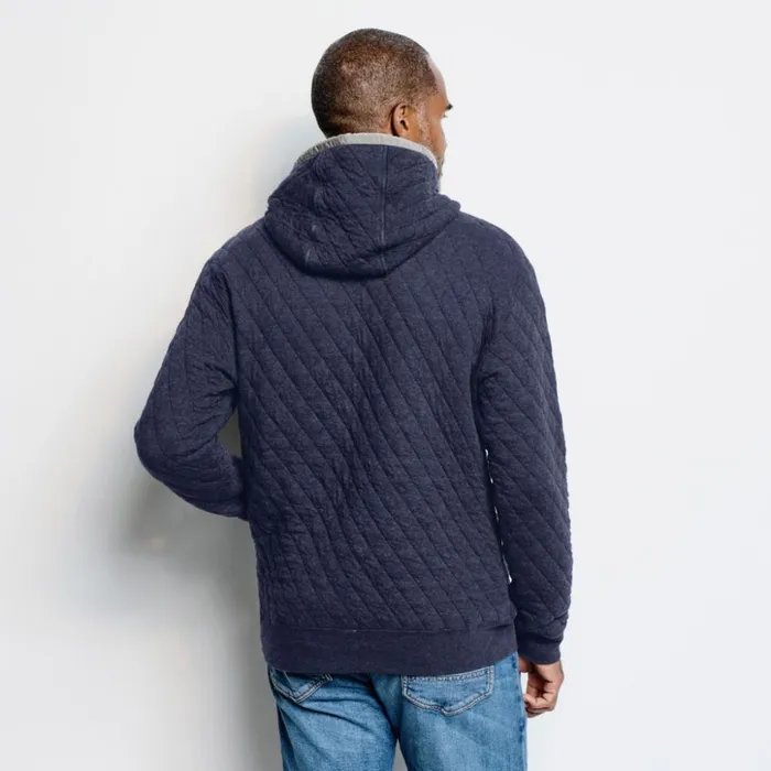 Sweatshirts Men Orvis Outdoor Quilted Hooded Sweatshirt Navy