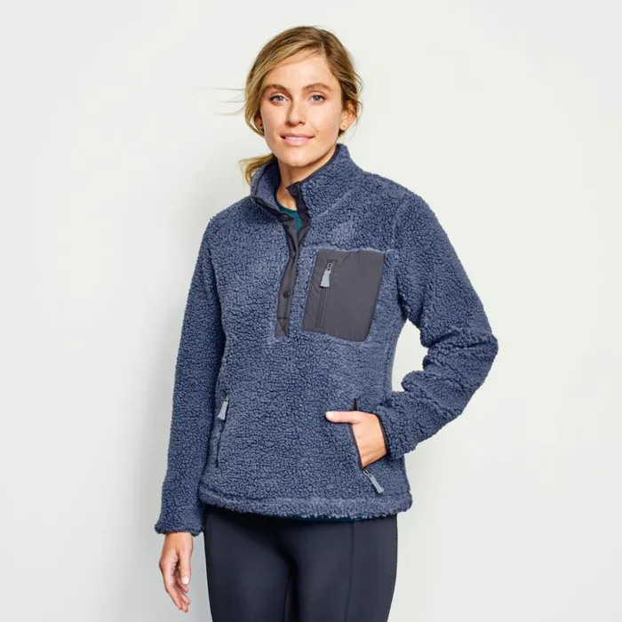 Sweatshirts Women Orvis Mad River Sherpa QuarterSnap Dusk