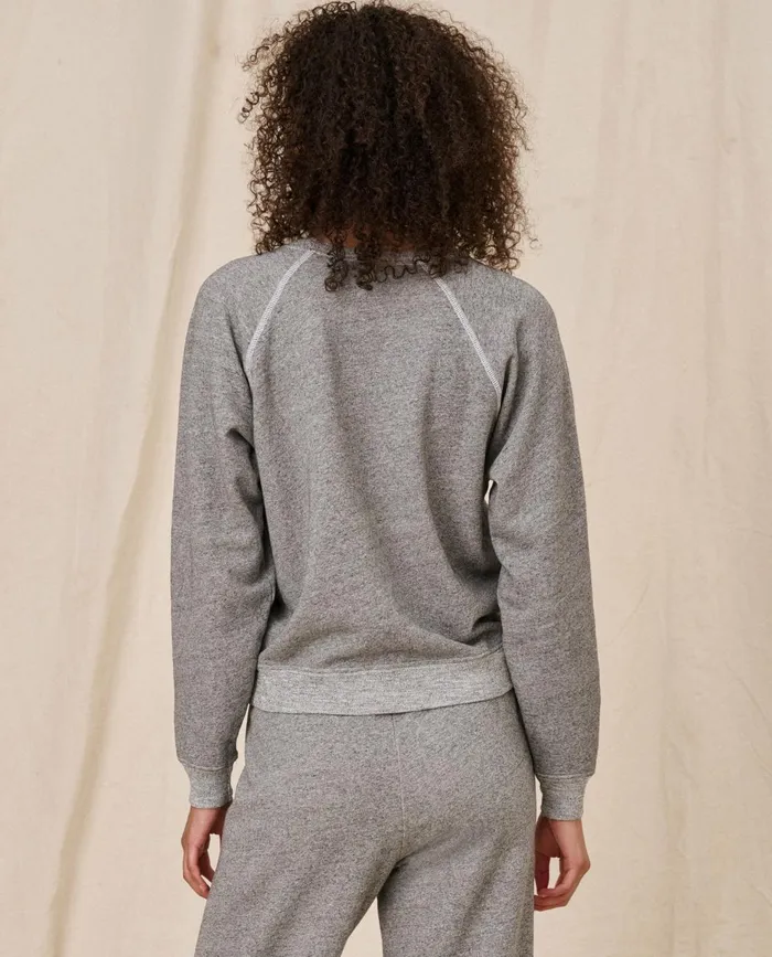 Sweatshirts Women The Great The Shrunken Sweatshirt Varsity Grey Sweatshirts Women The Great The Shrunken Sweatshirt Varsity Grey
