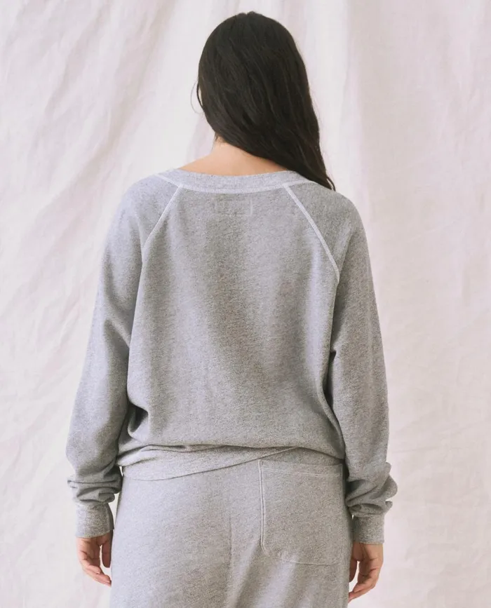 Sweatshirts Women The Great The V Varsity Grey Sweatshirts Women The Great The V Varsity Grey