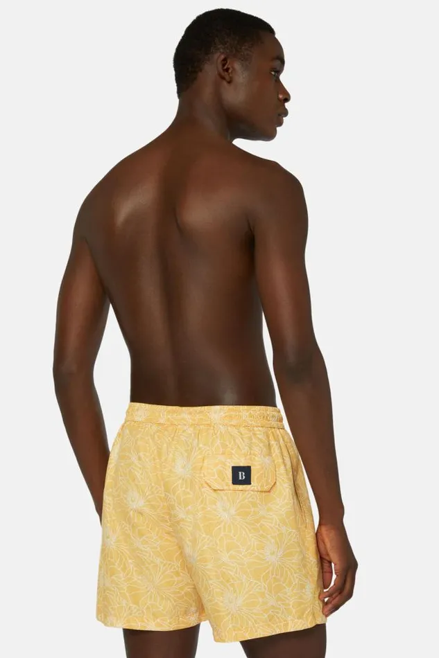 Swim Shorts Men Boggi Milano Floral Print Swimsuit Yellow Swim Shorts Men Boggi Milano Floral Print Swimsuit Yellow