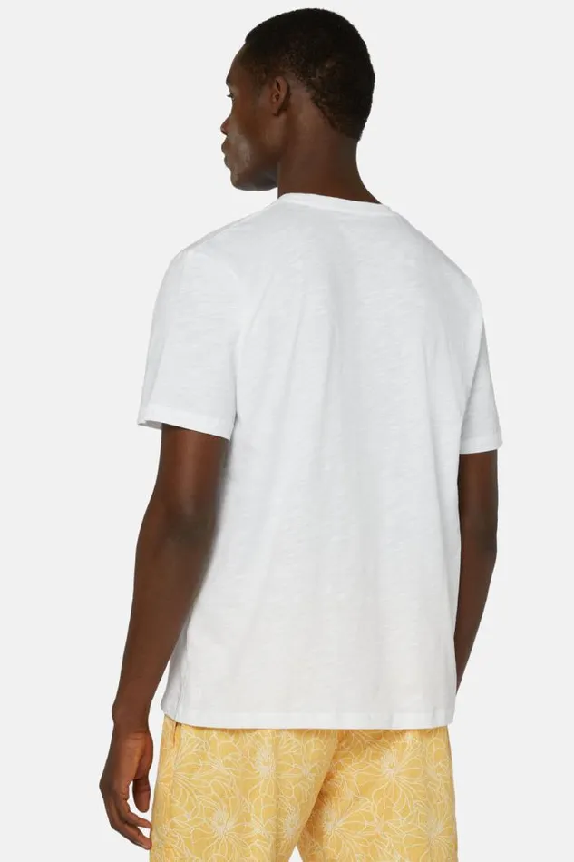 TShirts Men Boggi Milano Organic Cotton Slub Jersey TShirt White TShirts Men Boggi Milano Organic Cotton Slub Jersey TShirt White