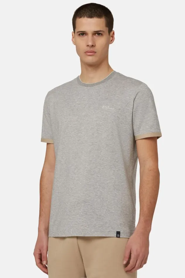 TShirts Men Boggi Milano TShirt In Sustainable HighPerformance Jersey Grey TShirts Men Boggi Milano TShirt In Sustainable HighPerformance Jersey Grey