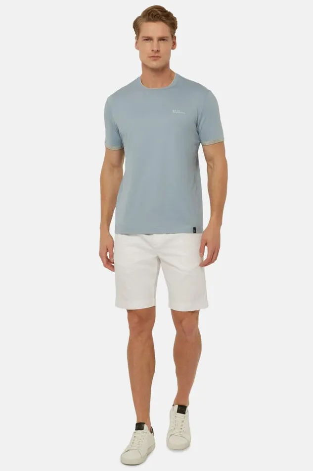 TShirts Men Boggi Milano TShirt In Sustainable HighPerformance Jersey Light Blu TShirts Men Boggi Milano TShirt In Sustainable HighPerformance Jersey Light Blu