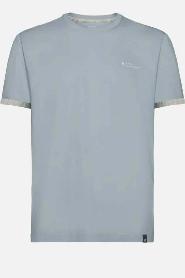 TShirts Men Boggi Milano TShirt In Sustainable HighPerformance Jersey Light Blu TShirts Men Boggi Milano TShirt In Sustainable HighPerformance Jersey Light Blu