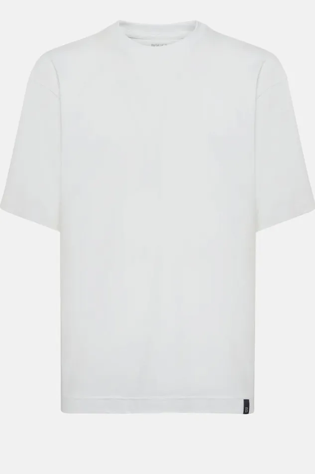 TShirts Men Boggi Milano TShirt In Sustainable Performance Jersey White TShirts Men Boggi Milano TShirt In Sustainable Performance Jersey White