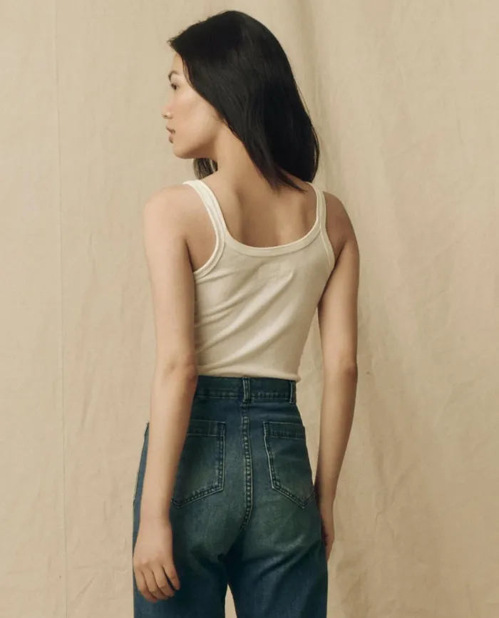 Tanks Women The Great The Slim Tank Solid True White Tanks Women The Great The Slim Tank Solid True White