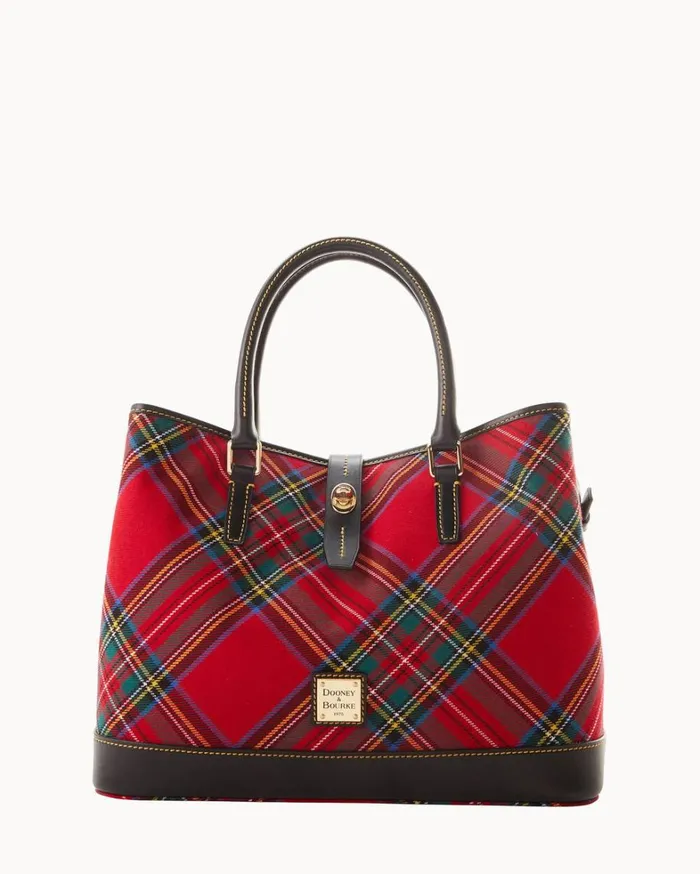 Tartan Perry Satchel Red Women Dooney and Bourke Satchels