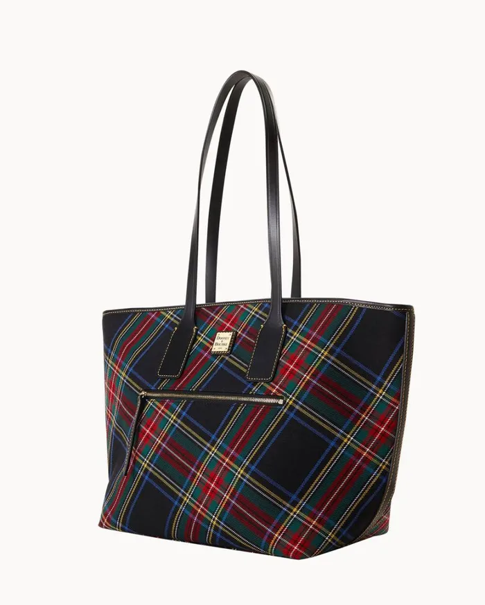 Tartan Tote Black Women Dooney and Bourke Totes Tartan Tote Black Women Dooney and Bourke Totes