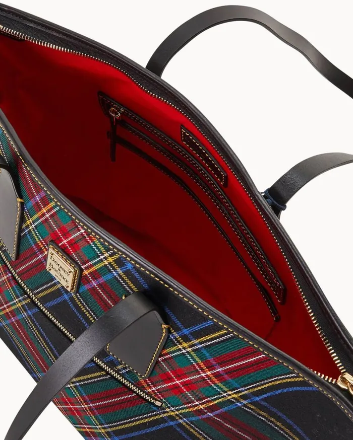 Tartan Tote Black Women Dooney and Bourke Totes Tartan Tote Black Women Dooney and Bourke Totes