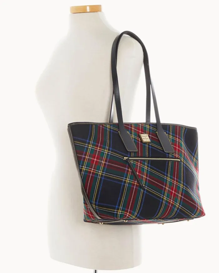 Tartan Tote Black Women Dooney and Bourke Totes Tartan Tote Black Women Dooney and Bourke Totes