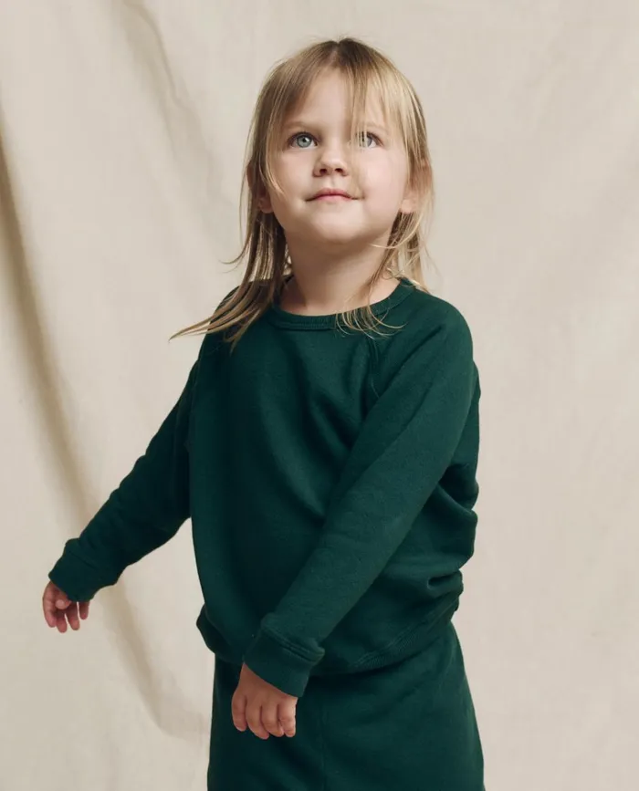 Tees and Sweats Kids The Great The Little College Sweatshirt Solid Pinyon Tees and Sweats Kids The Great The Little College Sweatshirt Solid Pinyon