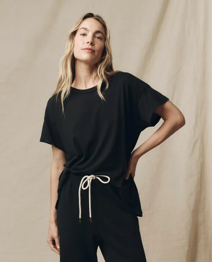 Tees Women The Great The Boxy Crew Almost Black