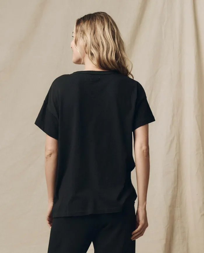 Tees Women The Great The Boxy Crew Almost Black Tees Women The Great The Boxy Crew Almost Black