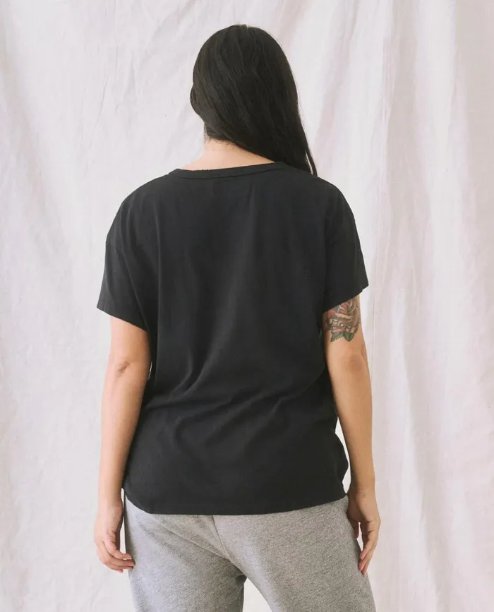 Tees Women The Great The Boxy Crew Almost Black Tees Women The Great The Boxy Crew Almost Black