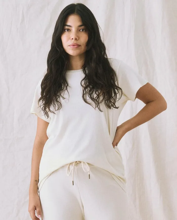Tees Women The Great The Slim Tee Washed White